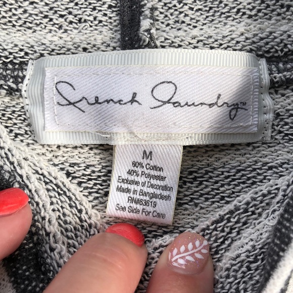 French Laundry medium grey and white sweatshirt - Picture 2 of 9